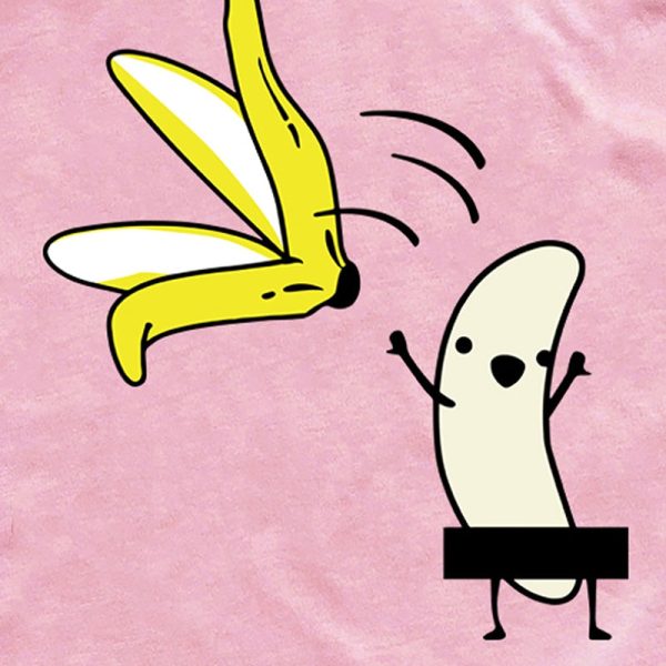 Banana Strip Printed Short Sleeve T-shirt for Women - Image 12