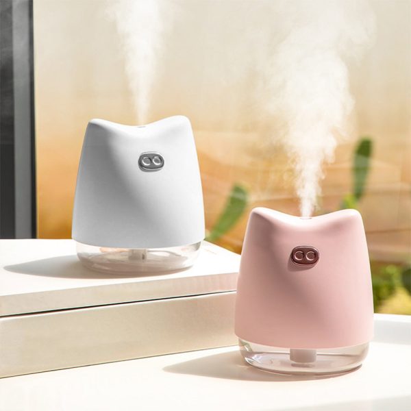 270ml Cute Pig Air Humidifier with Colorful LED Light - Image 2