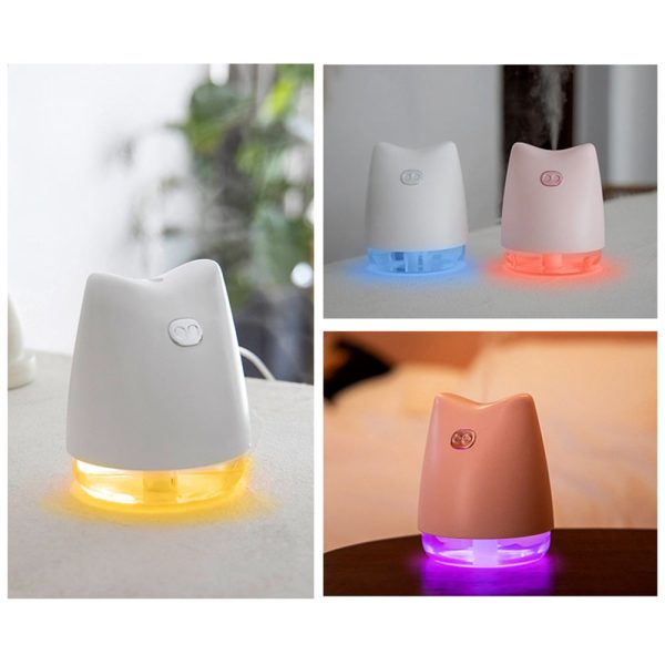 270ml Cute Pig Air Humidifier with Colorful LED Light - Image 3