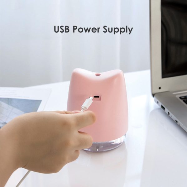 270ml Cute Pig Air Humidifier with Colorful LED Light - Image 6