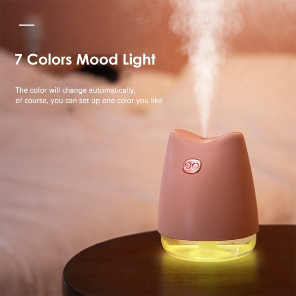 270ml Cute Pig Air Humidifier with Colorful LED Light - Image 24