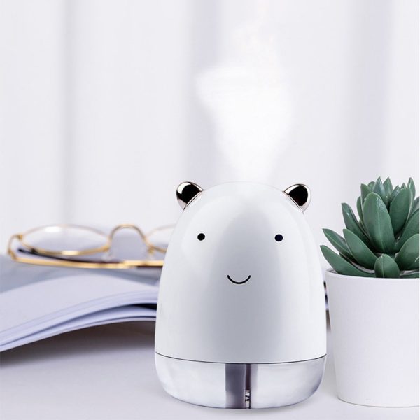 220ml Cute Bear Air Humidifier with Colorful LED Light - Image 2