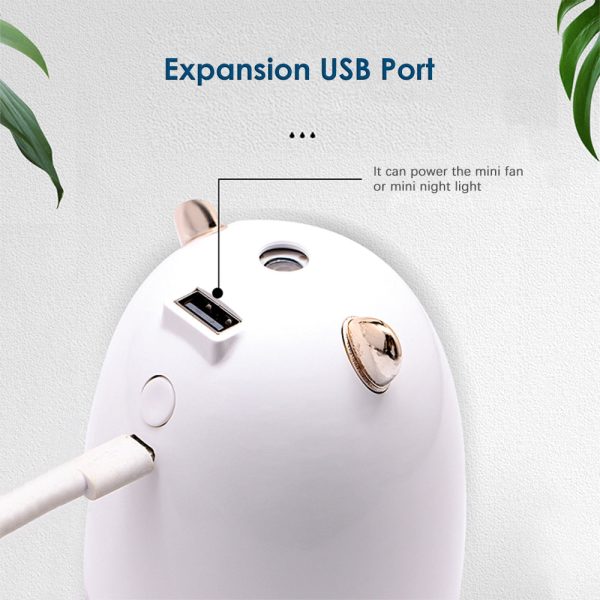 220ml Cute Bear Air Humidifier with Colorful LED Light - Image 8