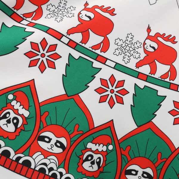 Christmas Print Long-sleeved Vintage Dress for Women - Image 7