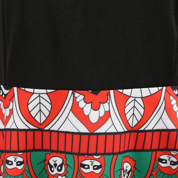 Christmas Print Long-sleeved Vintage Dress for Women - Image 6