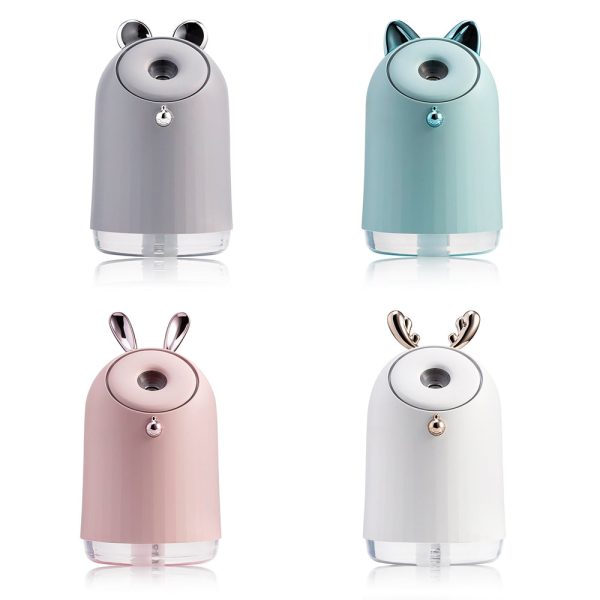 250ml Lovely Ultrasonic Humidifier with Colorful Mood Light - Image 11