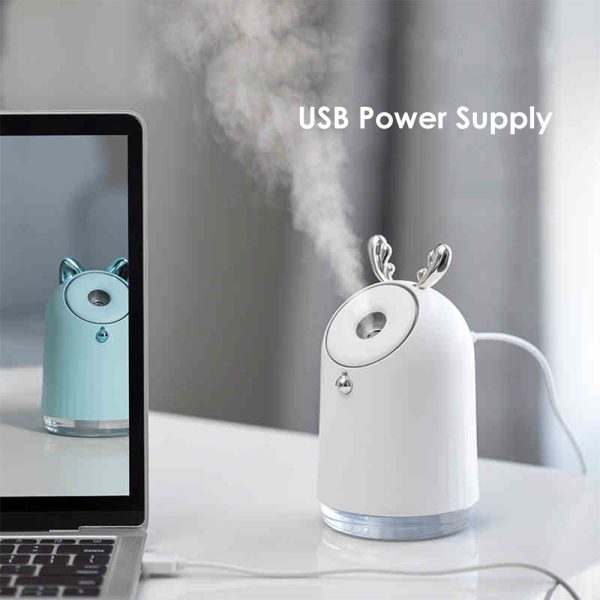 250ml Lovely Ultrasonic Humidifier with Colorful Mood Light - Image 12