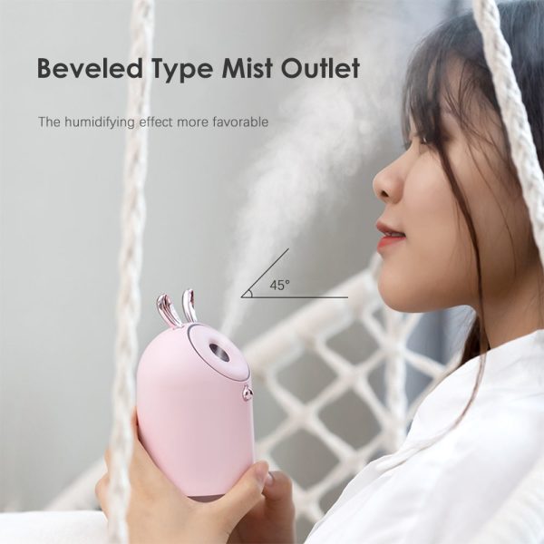 250ml Lovely Ultrasonic Humidifier with Colorful Mood Light - Image 17