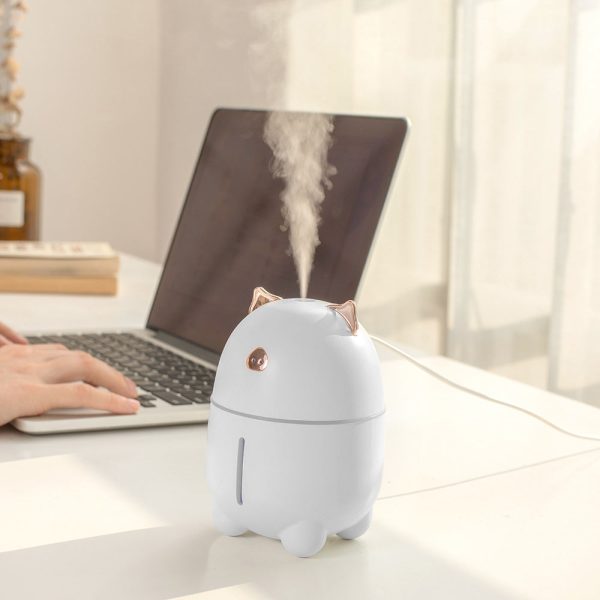 230ml Lovely Pig Ultrasonic Humidifier with Colorful Mood Light - Image 2