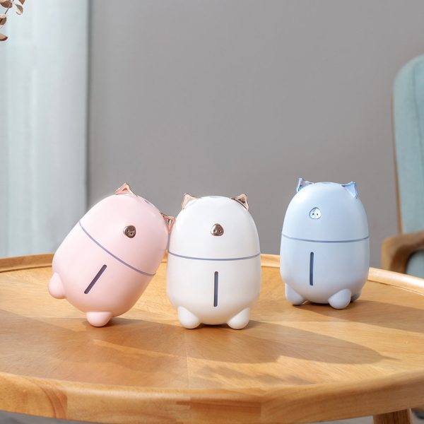 230ml Lovely Pig Ultrasonic Humidifier with Colorful Mood Light - Image 19