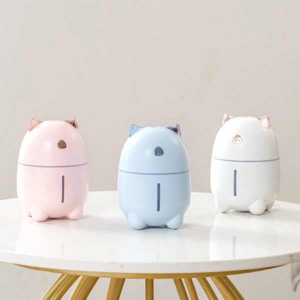 230ml Lovely Pig Ultrasonic Humidifier with Colorful Mood Light - Image 30