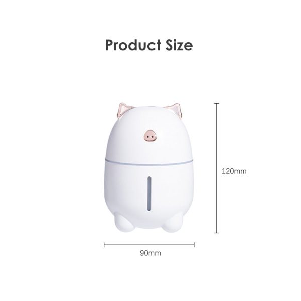 230ml Lovely Pig Ultrasonic Humidifier with Colorful Mood Light - Image 28