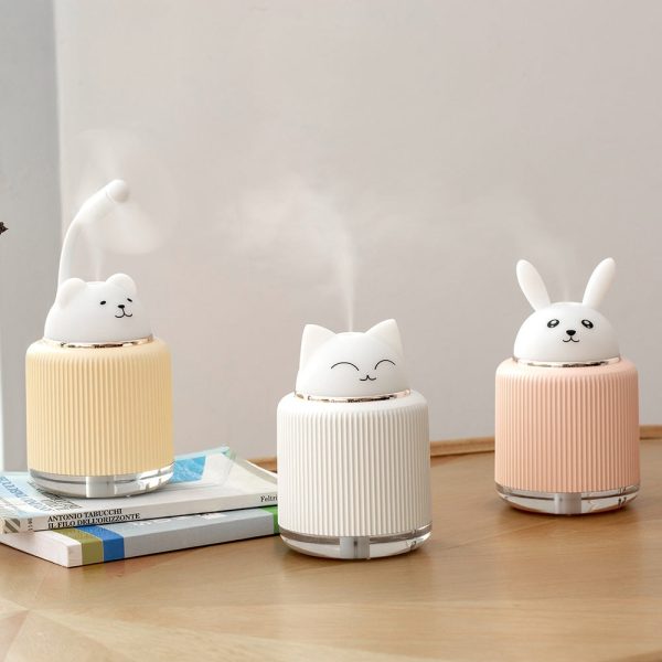 300ml Cartoon Air Humidifier with 2 Colors Mood Light - Image 10