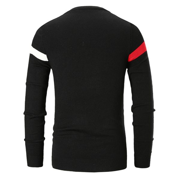 Color Spliced Casual Long Sleeve Sweater - Image 2