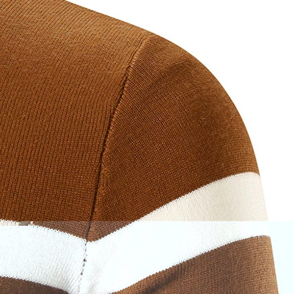 Color Spliced Casual Long Sleeve Sweater - Image 7