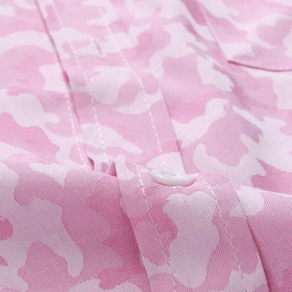 Camouflage Print Button Slim Fit Men Shirt - Image 4