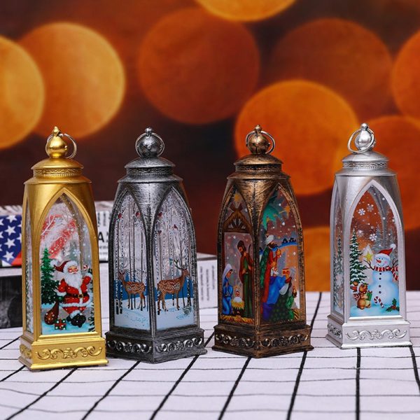 Christmas Decorations LED Lighting Arch Lantern Lamp Night Light Santa Claus Snowman Elk - Image 10