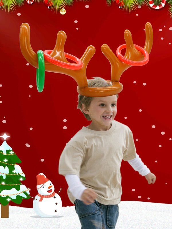Christmas Party Accessories Inflatable Antler Hat Balloon - Image 3