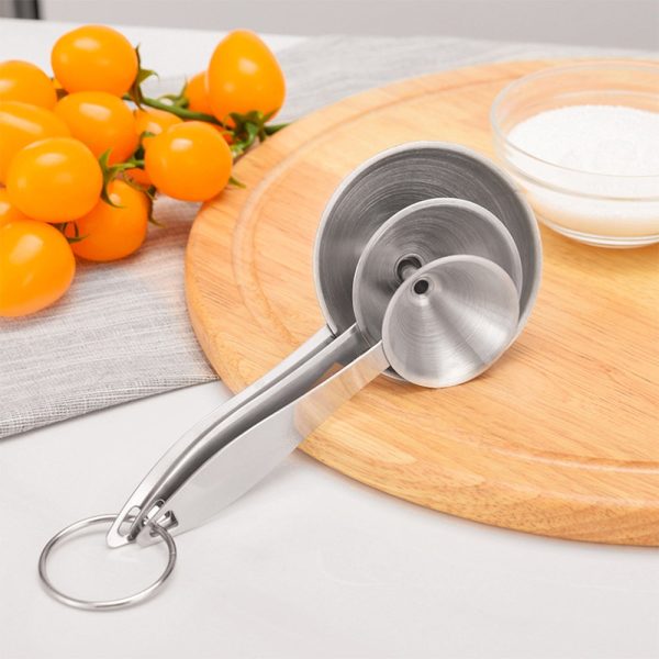 3pcs Stainless Steel Funnel Liquid Oil Water Filter - Image 3