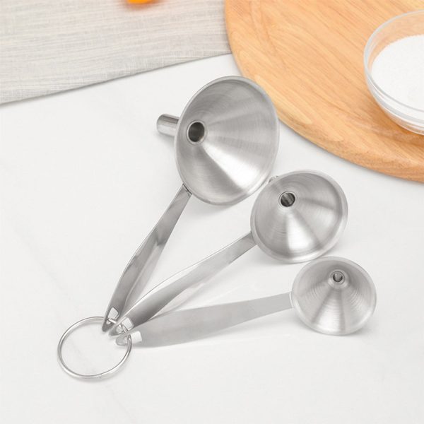 3pcs Stainless Steel Funnel Liquid Oil Water Filter - Image 4