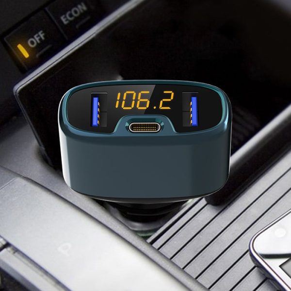 C52S Car FM Radio Transmitter Wireless Dual USB Bluetooth MP3 Player - Image 2