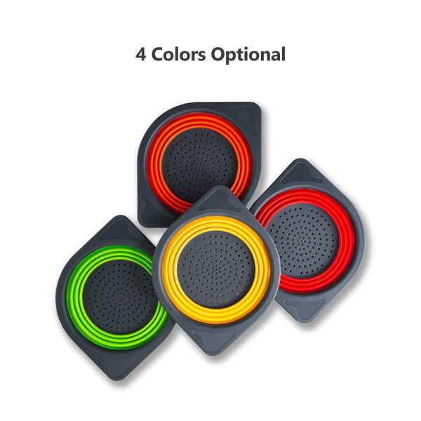 Collapsible Silicone Fruit Vegetable Washing Basket Strainer Bowl with Support Frames Kitchen Colander Drainer - Image 23