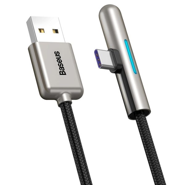 Baseus Elbow LED 40W Fast Charging USB Type-C Data Cable 2m - Image 2