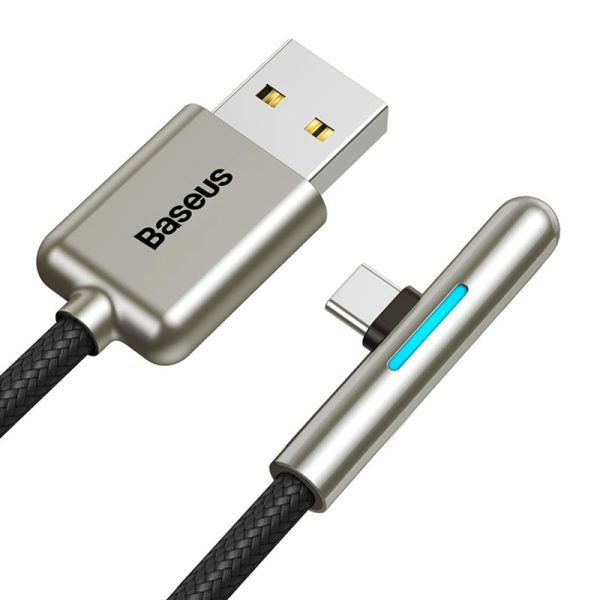 Baseus Elbow LED 40W Fast Charging USB Type-C Data Cable 2m - Image 3