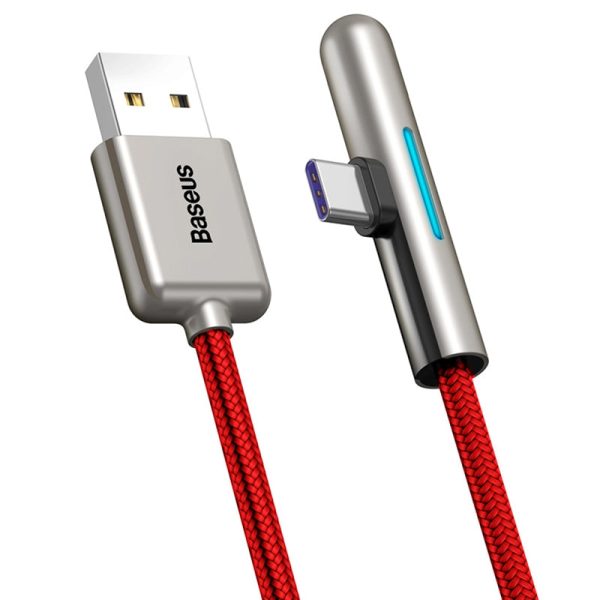 Baseus Elbow LED 40W Fast Charging USB Type-C Data Cable 2m - Image 6