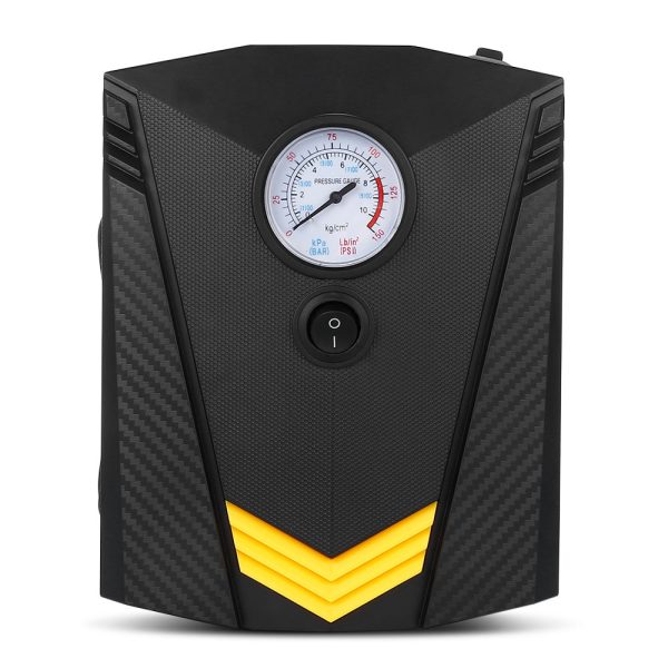 DC 12V 120W Portable Car Air Pump Clear Pressure Gauge LED Emergency Light for Kinds of Vehicles - Image 2