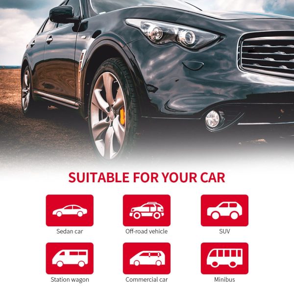 AutoLover TY02 Tire Pressure Monitoring System Solar TPMS USB Charging Clear Screen Real-time Tester 4 External Sensors - Image 5