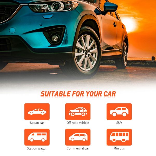 AutoLover TY16 Tire Pressure Monitoring System Solar TPMS USB Charging Clear Screen Real-time Tester 4 External Sensors - Image 5
