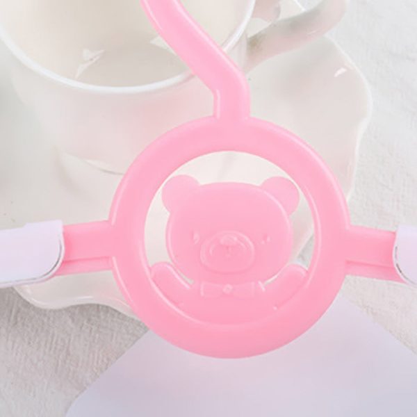 Cute Cartoon Bear Children Plastic Hanger Telescopic Adjustable Coat Drying Rack for Kids 5pcs - Image 5