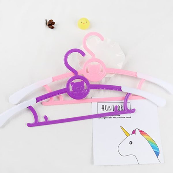 Cute Cartoon Bear Children Plastic Hanger Telescopic Adjustable Coat Drying Rack for Kids 5pcs - Image 8