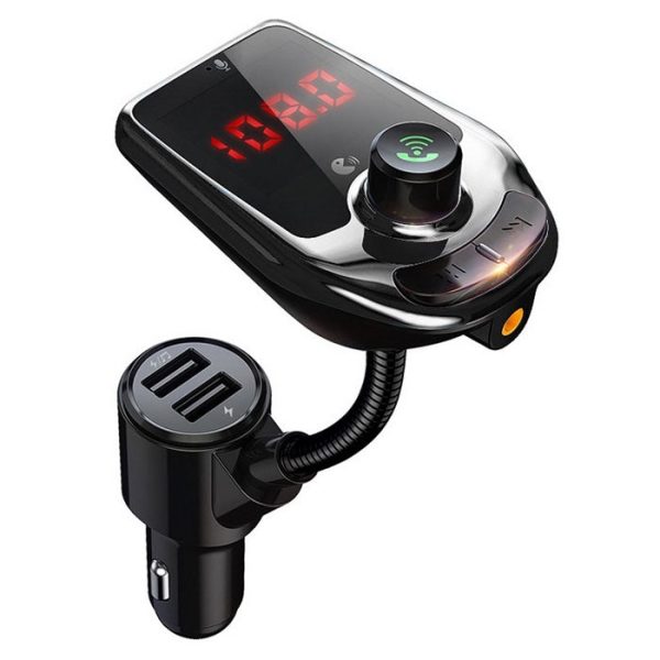 D4 Bluetooth Car MP3 Player Hands-free FM Transmitter Dual-port Car Charger - Image 2