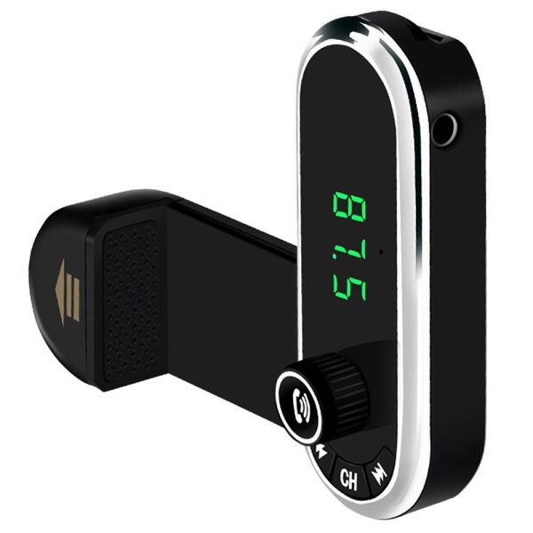 CF1 Hands-free Phone Bluetooth FM Car Charger Wireless Player Car Holder - Image 2