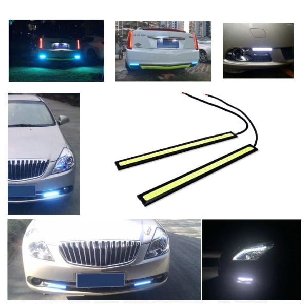 12V Universal Waterproof Car Daytime Running Light Super Bright DRL COB LED Strips - Image 5