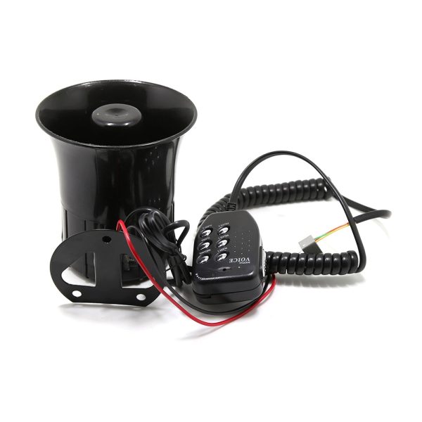 DC 12V Six-tone Megaphone Speaker 110dB Vehicle Horn Adjustable Volume - Image 2