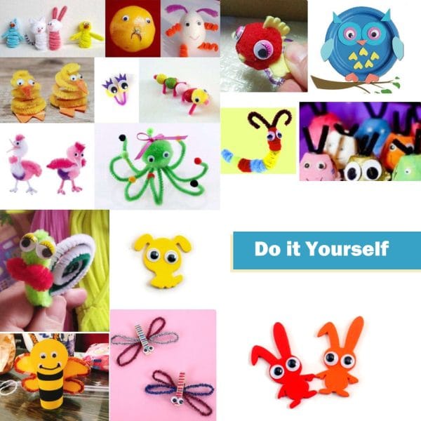150PCS Self-sticking Wiggle Eyes for Kids DIY Crafts Accessories - Image 2