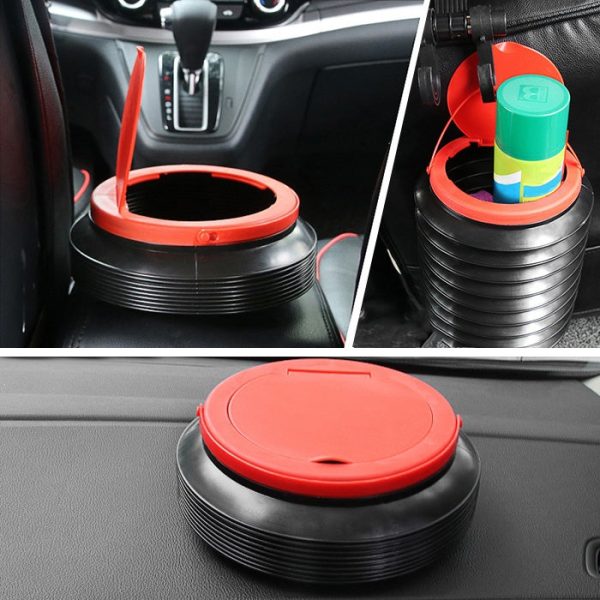 4L Folding Trash Can Car Trunk Storage Box Telescopic Storage Bin Portable Mini Outdoor Retractable Water Bucket for Home Office Use - Image 2