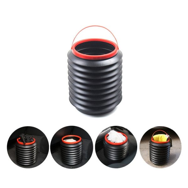 4L Folding Trash Can Car Trunk Storage Box Telescopic Storage Bin Portable Mini Outdoor Retractable Water Bucket for Home Office Use - Image 10