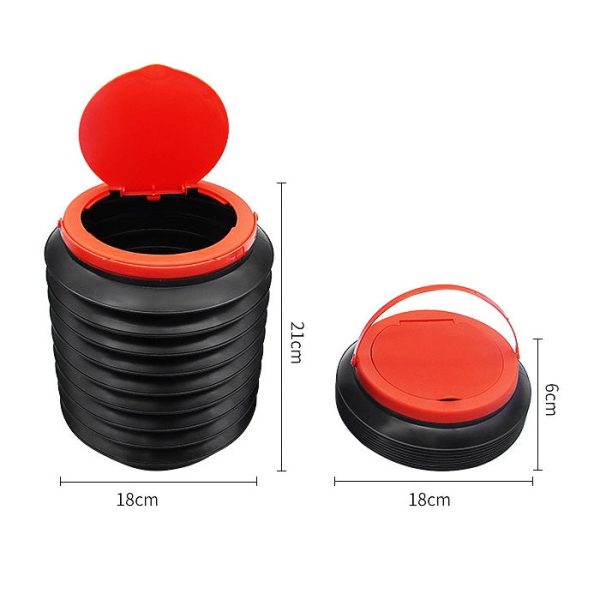 4L Folding Trash Can Car Trunk Storage Box Telescopic Storage Bin Portable Mini Outdoor Retractable Water Bucket for Home Office Use - Image 11