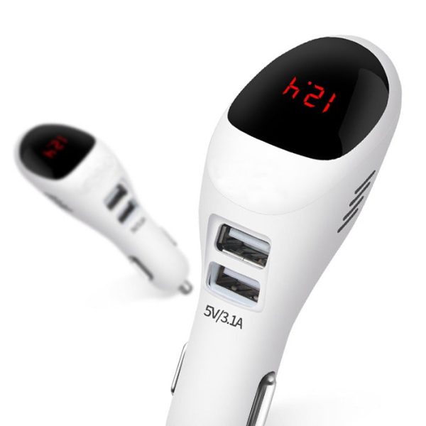 Car Multifunctional Anion Air Purifier Phone Charger Two USB Display - Image 6