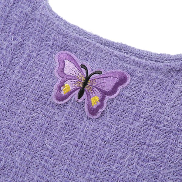 Butterfly Embroidery Crop Top for Women - Image 9