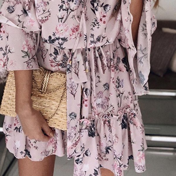 2022 Summer Beach Loose Ruffles Dresses For Women Plus Size Femme Robe - Image 6
