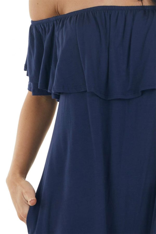 2022 Women's Sexy Off-shoulder Short Sleeve dress summer casual ladies dress coldker - Image 11