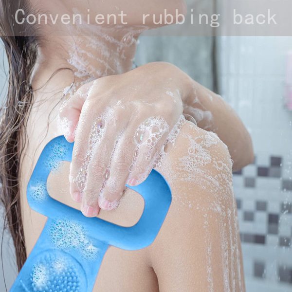 2 X Silicone Back Scrubber For Shower Silicone Bath Body Brush Easy To Clean Exfoliating Silicone Bath Body Brush Silicone Body Scrubber For Women - Image 3