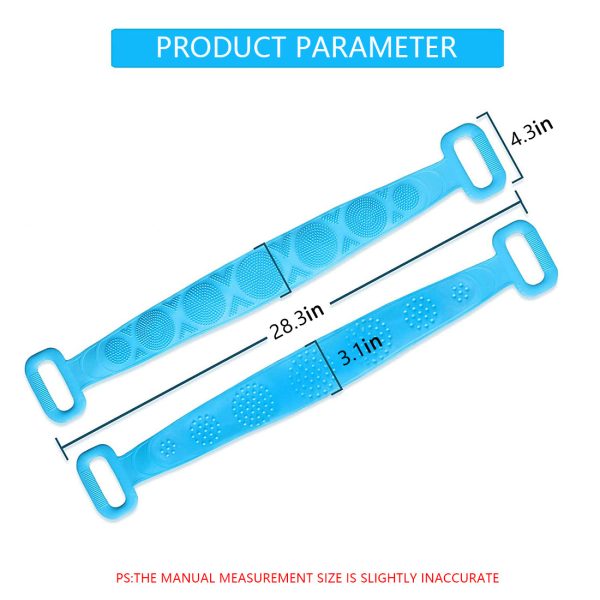 2 X Silicone Back Scrubber For Shower Silicone Bath Body Brush Easy To Clean Exfoliating Silicone Bath Body Brush Silicone Body Scrubber For Women - Image 5