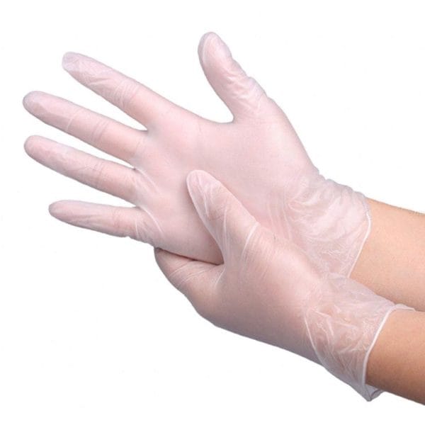 100PCS Disposable PVC Gloves Transparent Food-Grade Gloves - Image 2