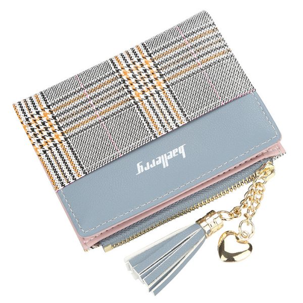 Baellerry Tassel Sweetheart Wave Striped Zipper Women Wallet - Image 7